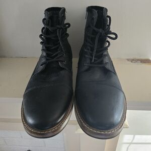 Crevo Demarcon Classic Black Lace-Up Ankle Boots